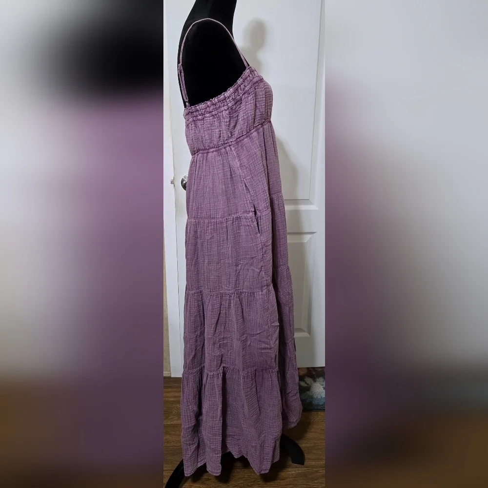 EASEL Mineral Washed Cotton Gauze  Maxi Dress #466-471 - Picture 7 of 12